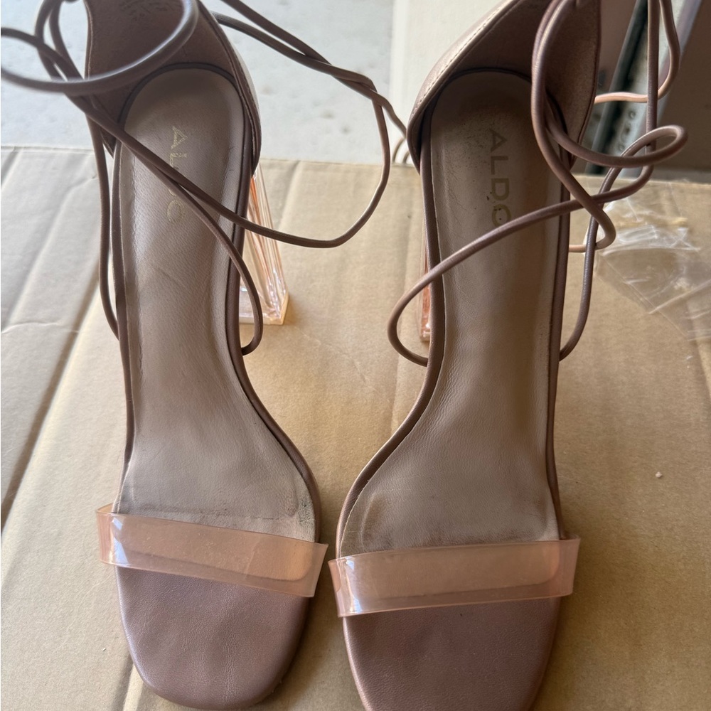 ALDO Women's Nude Strappy Heels